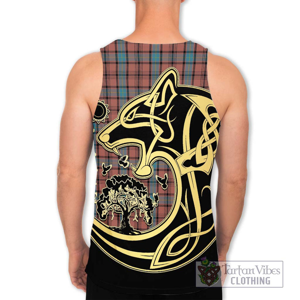 Hannay Dress Tartan Men's Tank Top with Family Crest Celtic Wolf Style - Tartan Vibes Clothing