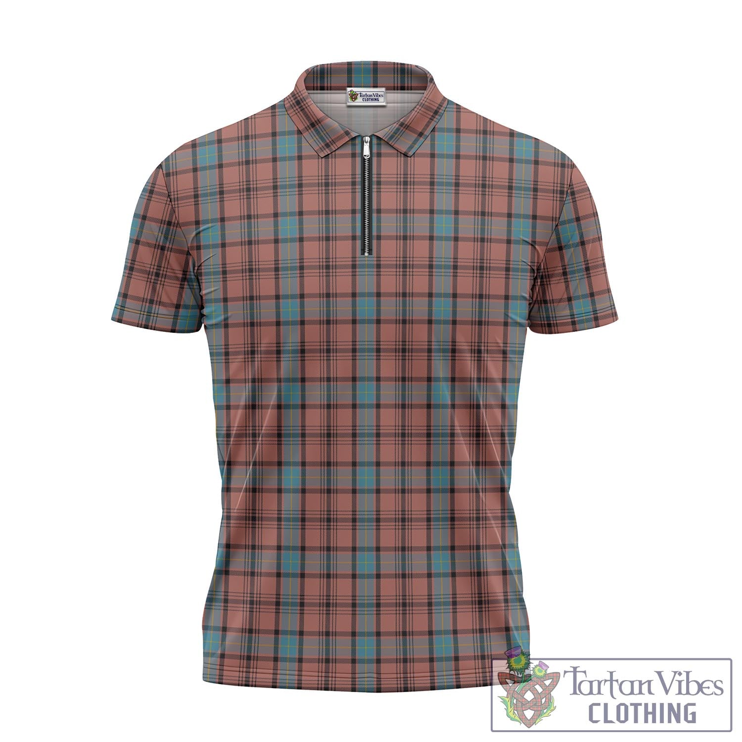 Tartan Vibes Clothing Hannay Dress Tartan Zipper Polo Shirt