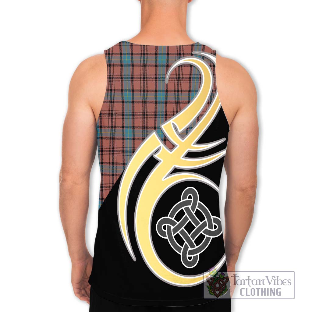 Hannay Dress Tartan Men's Tank Top with Family Crest and Celtic Symbol Style - Tartan Vibes Clothing