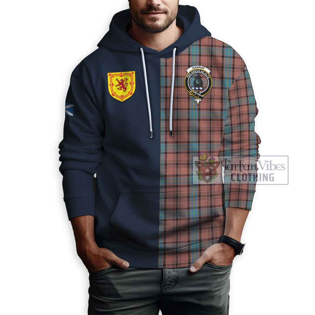 Tartan Vibes Clothing Hannay Dress Tartan Hoodie with Scottish Lion Royal Arm Half Style