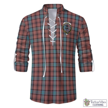 Hannay Dress Tartan Men's Scottish Traditional Jacobite Ghillie Kilt Shirt with Family Crest