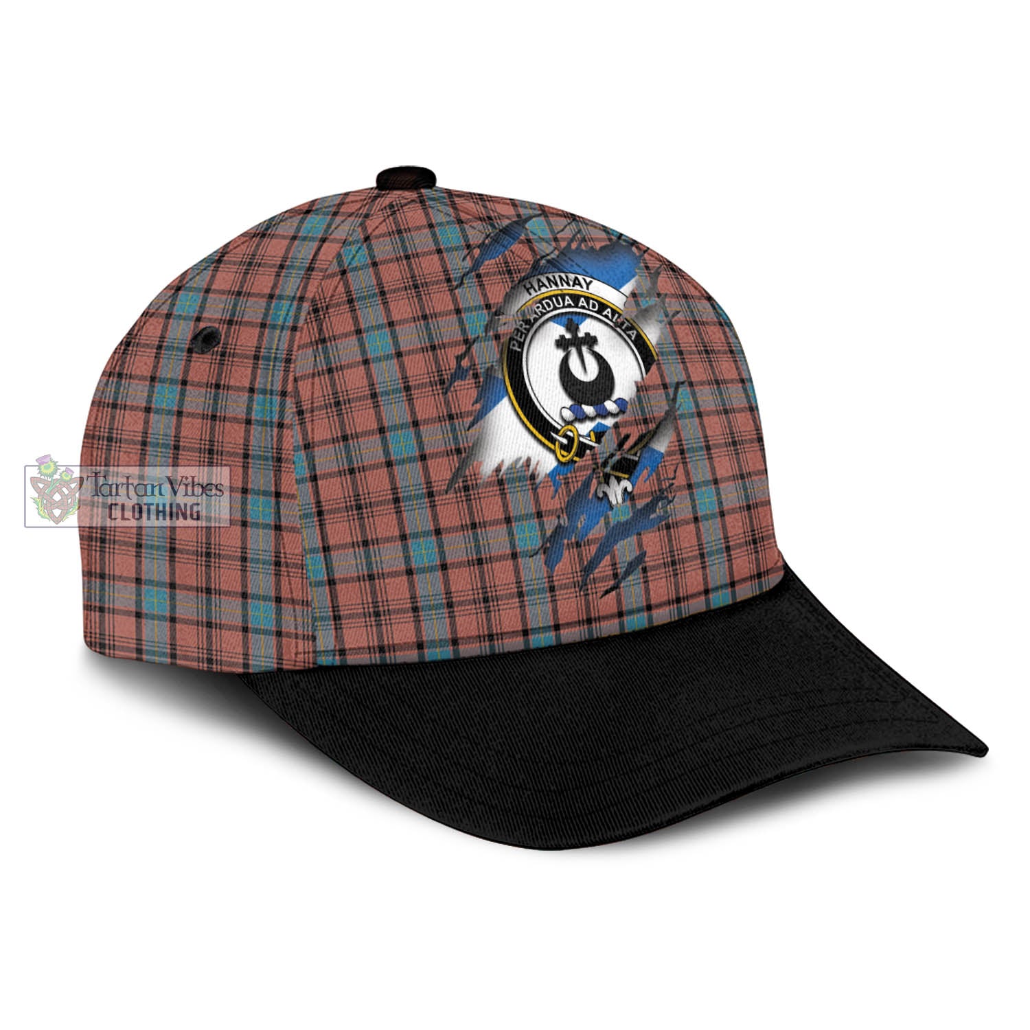 Tartan Vibes Clothing Hannay Dress Tartan Classic Cap with Family Crest In Me Style