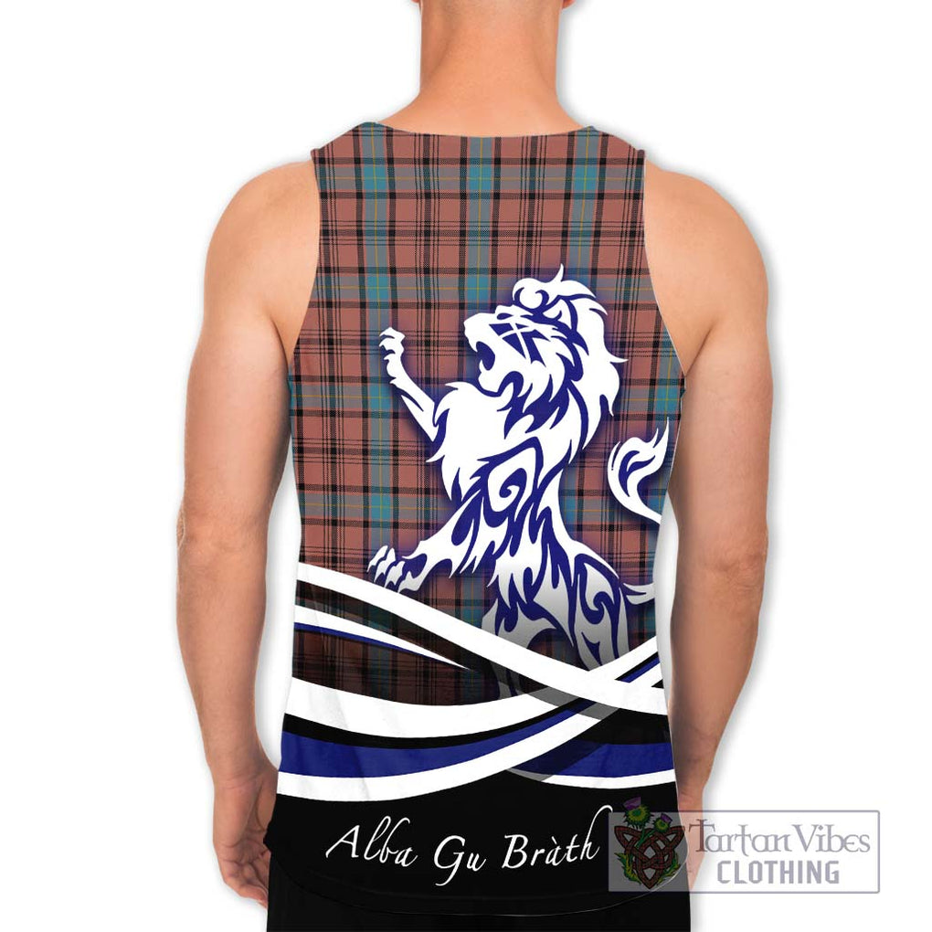 Hannay Dress Tartan Men's Tank Top with Alba Gu Brath Regal Lion Emblem - Tartanvibesclothing Shop