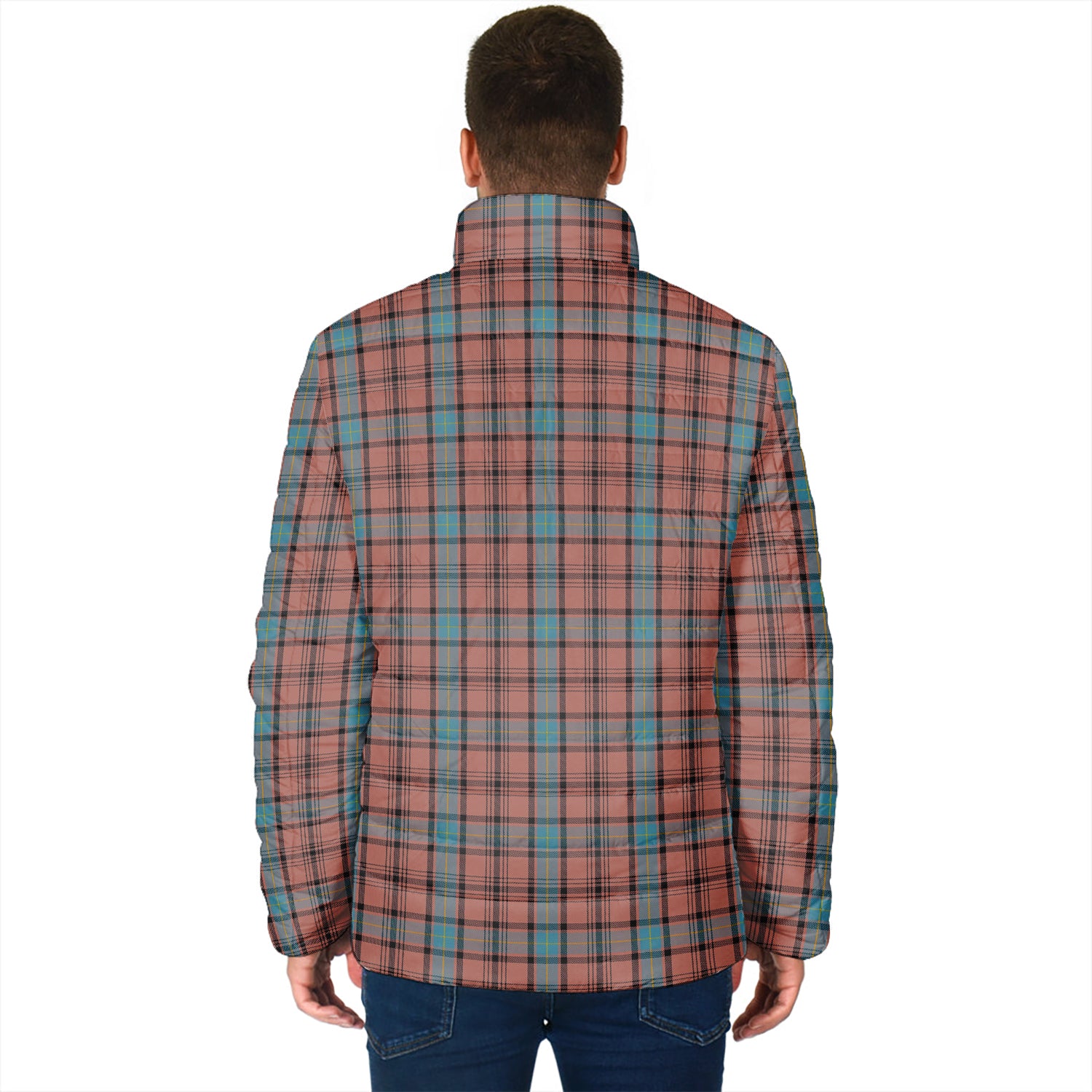 Hannay Dress Tartan Padded Jacket with Family Crest - Tartan Vibes Clothing