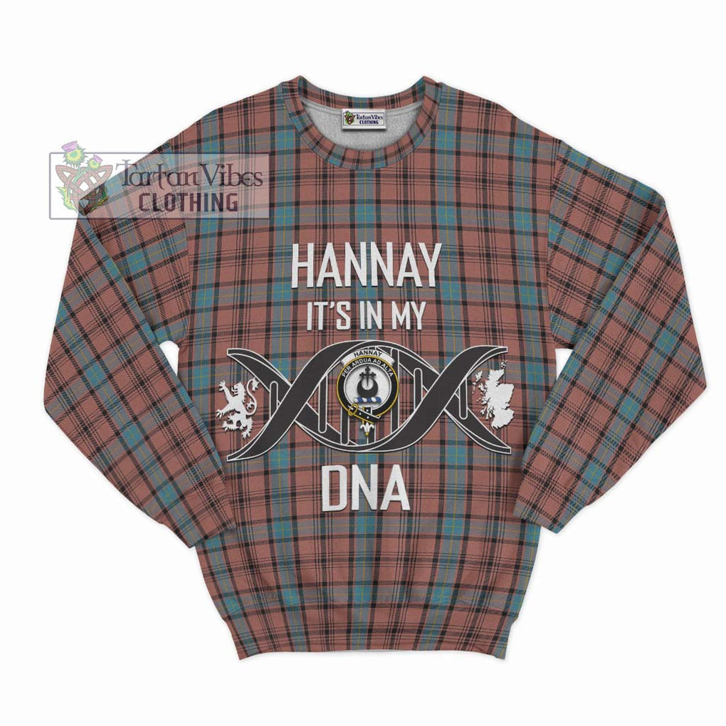 Hannay Dress Tartan Sweatshirt with Family Crest DNA In Me Style - Tartanvibesclothing Shop