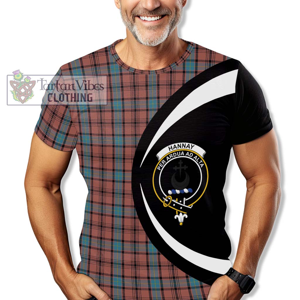 Tartan Vibes Clothing Hannay Dress Tartan T-Shirt with Family Crest Circle Style