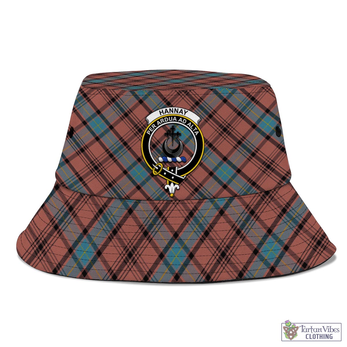 Tartan Vibes Clothing Hannay Dress Tartan Bucket Hat with Family Crest