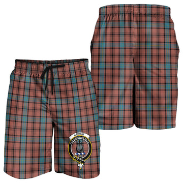 Hannay Dress Tartan Mens Shorts with Family Crest