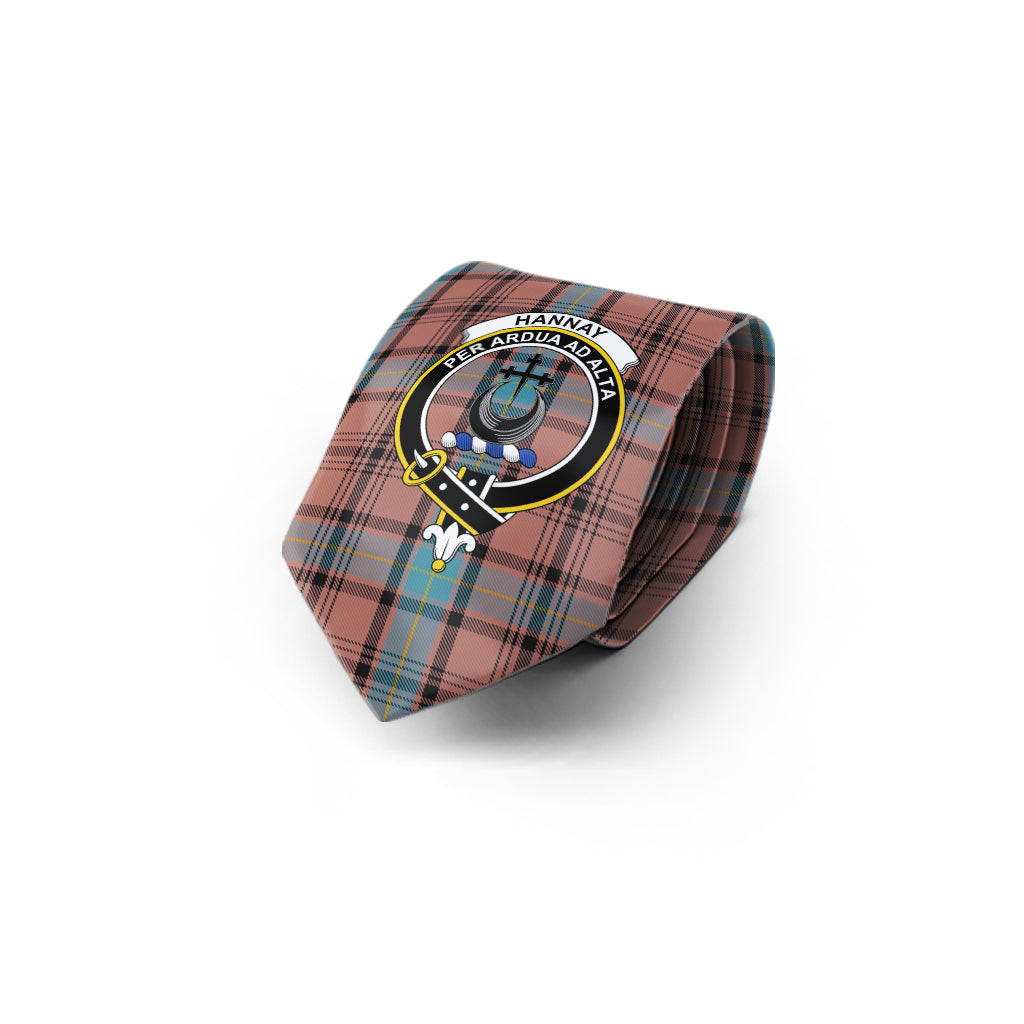 Hannay Dress Tartan Classic Necktie with Family Crest - Tartan Vibes Clothing