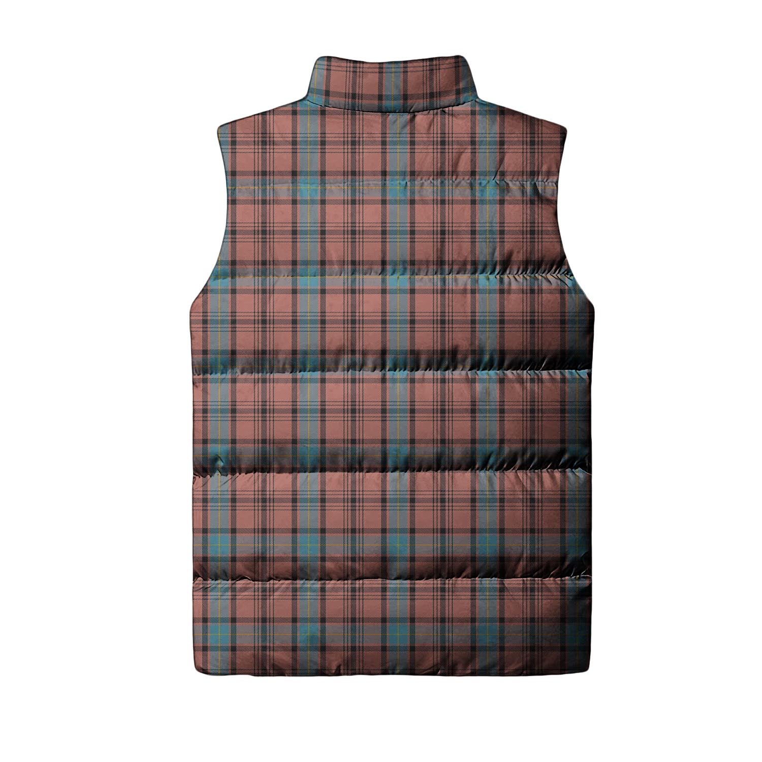 Hannay Dress Tartan Sleeveless Puffer Jacket with Family Crest - Tartanvibesclothing