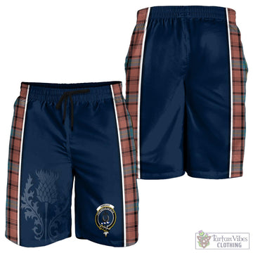 Hannay Dress Tartan Men's Shorts with Family Crest and Scottish Thistle Vibes Sport Style