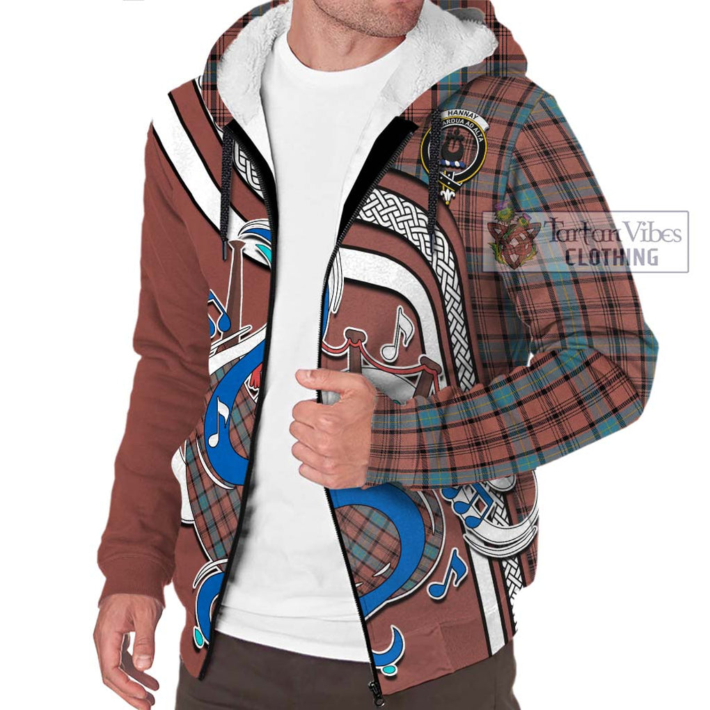 Hannay Dress Tartan Sherpa Hoodie with Epic Bagpipe Style Unisex - Tartanvibesclothing Shop