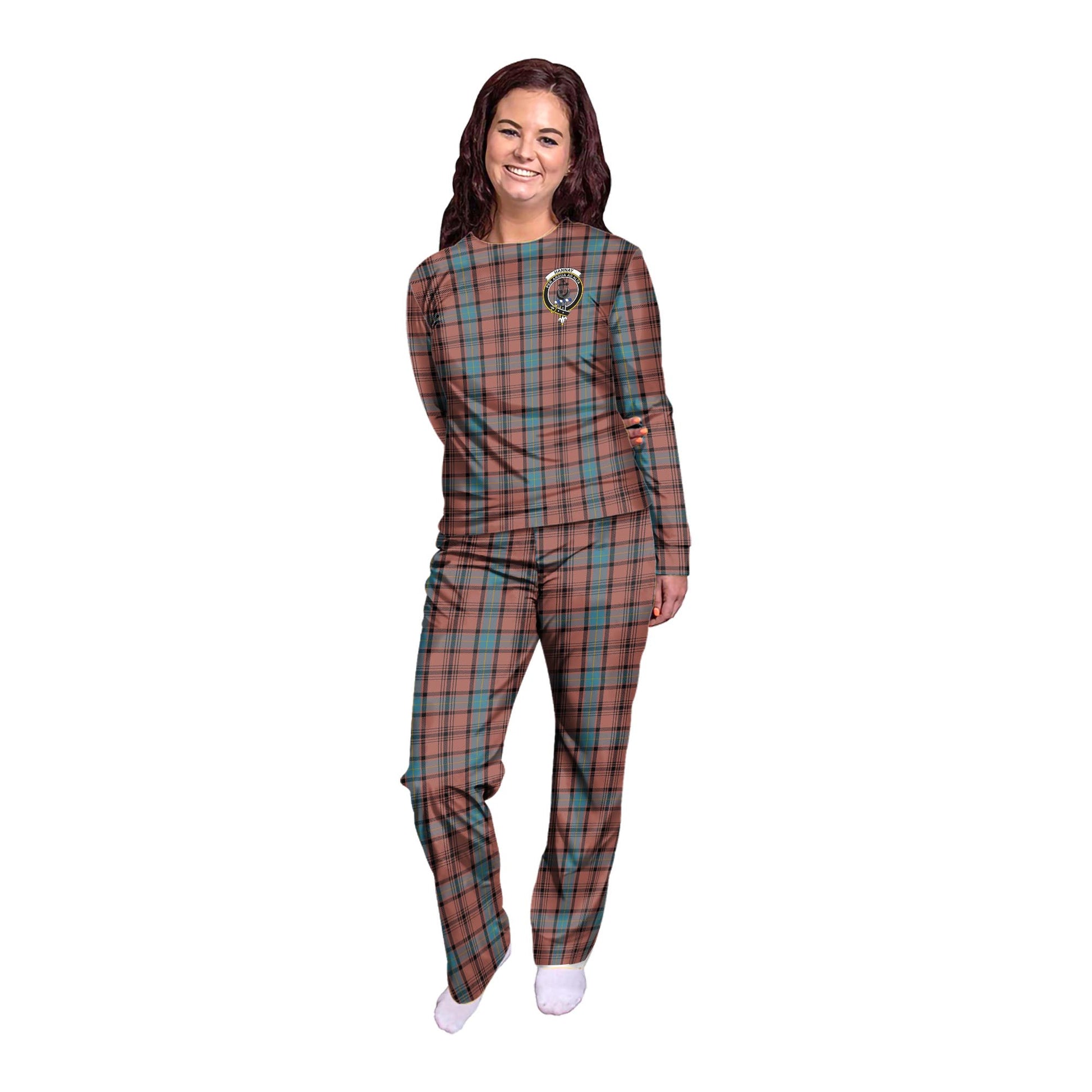 Hannay Dress Tartan Pajamas Family Set with Family Crest - Tartan Vibes Clothing