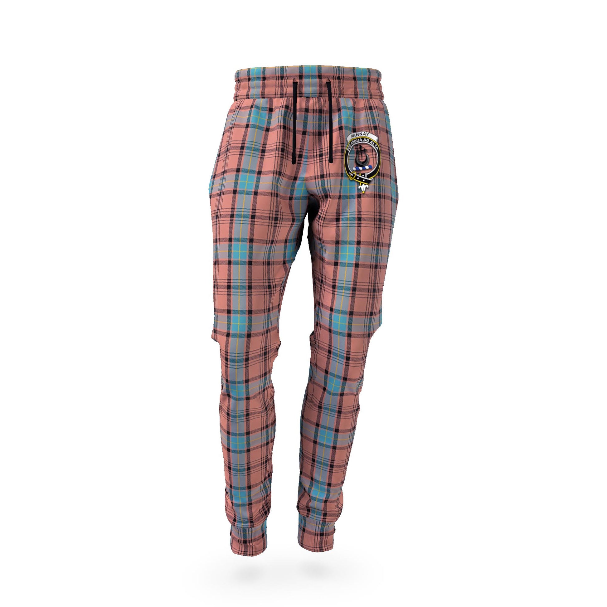 Hannay Dress Tartan Joggers Pants with Family Crest - Tartan Vibes Clothing