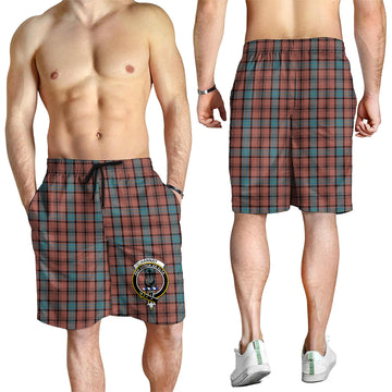 Hannay Dress Tartan Mens Shorts with Family Crest