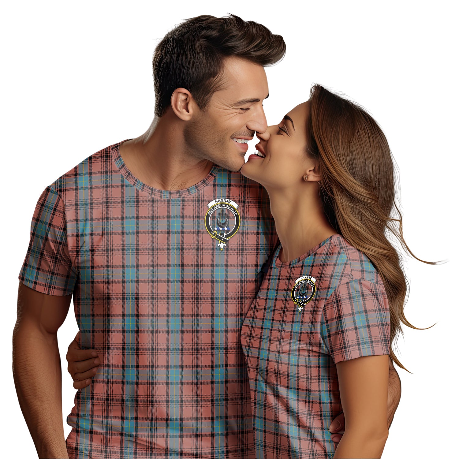 Hannay Dress Tartan T-Shirt with Family Crest - Tartan Vibes Clothing