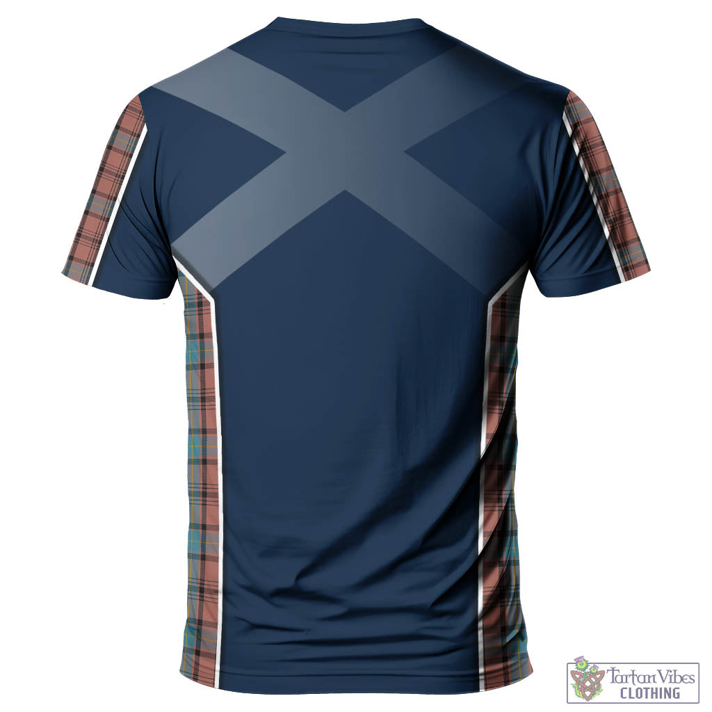 Tartan Vibes Clothing Hannay Dress Tartan T-Shirt with Family Crest and Scottish Thistle Vibes Sport Style