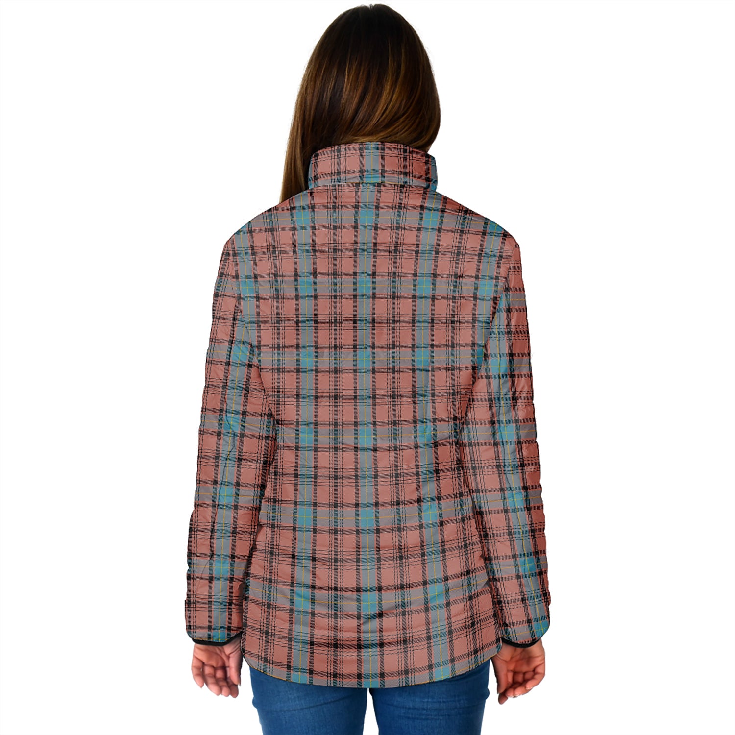 Hannay Dress Tartan Padded Jacket with Family Crest - Tartan Vibes Clothing