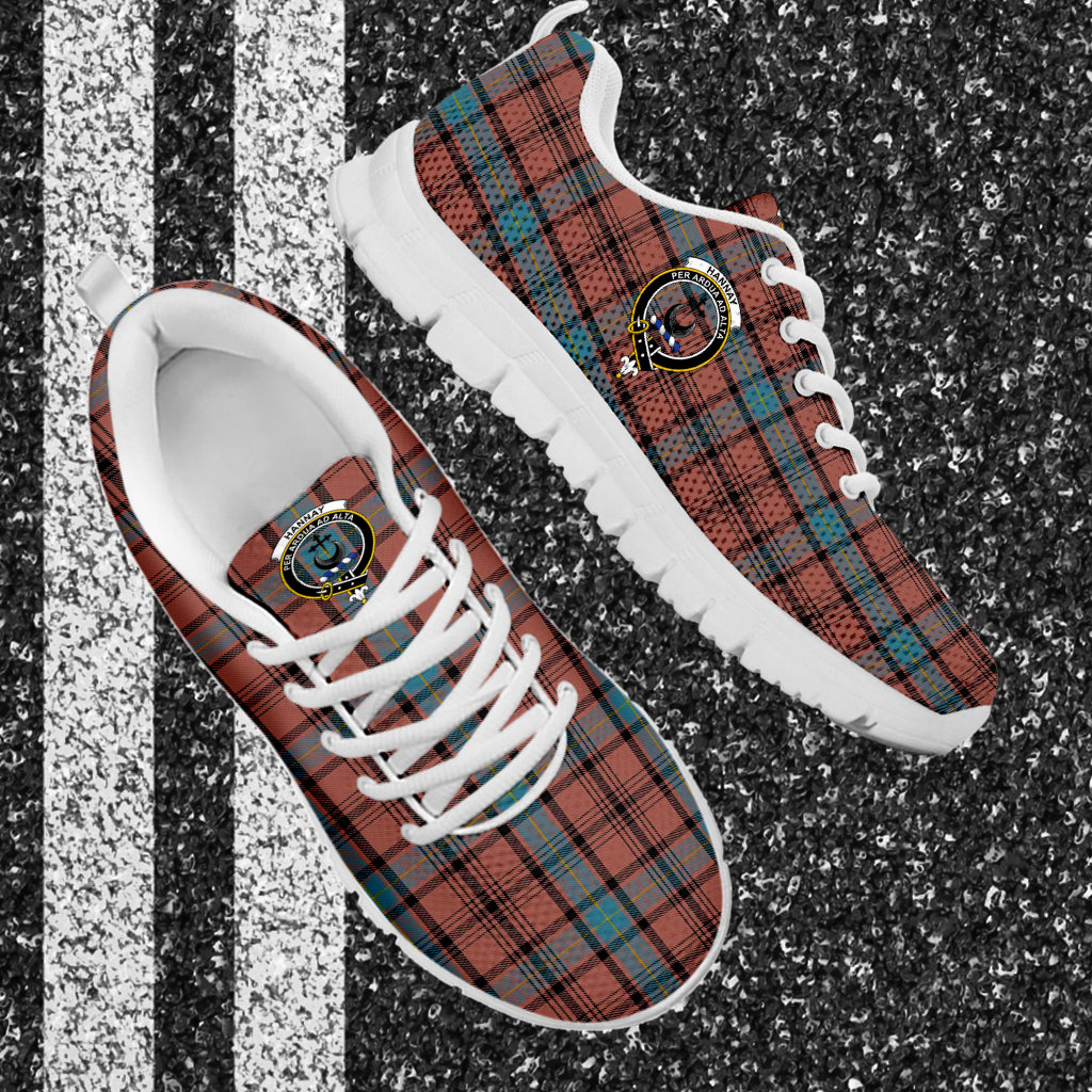 Hannay Dress Tartan Sneakers with Family Crest - Tartan Vibes Clothing