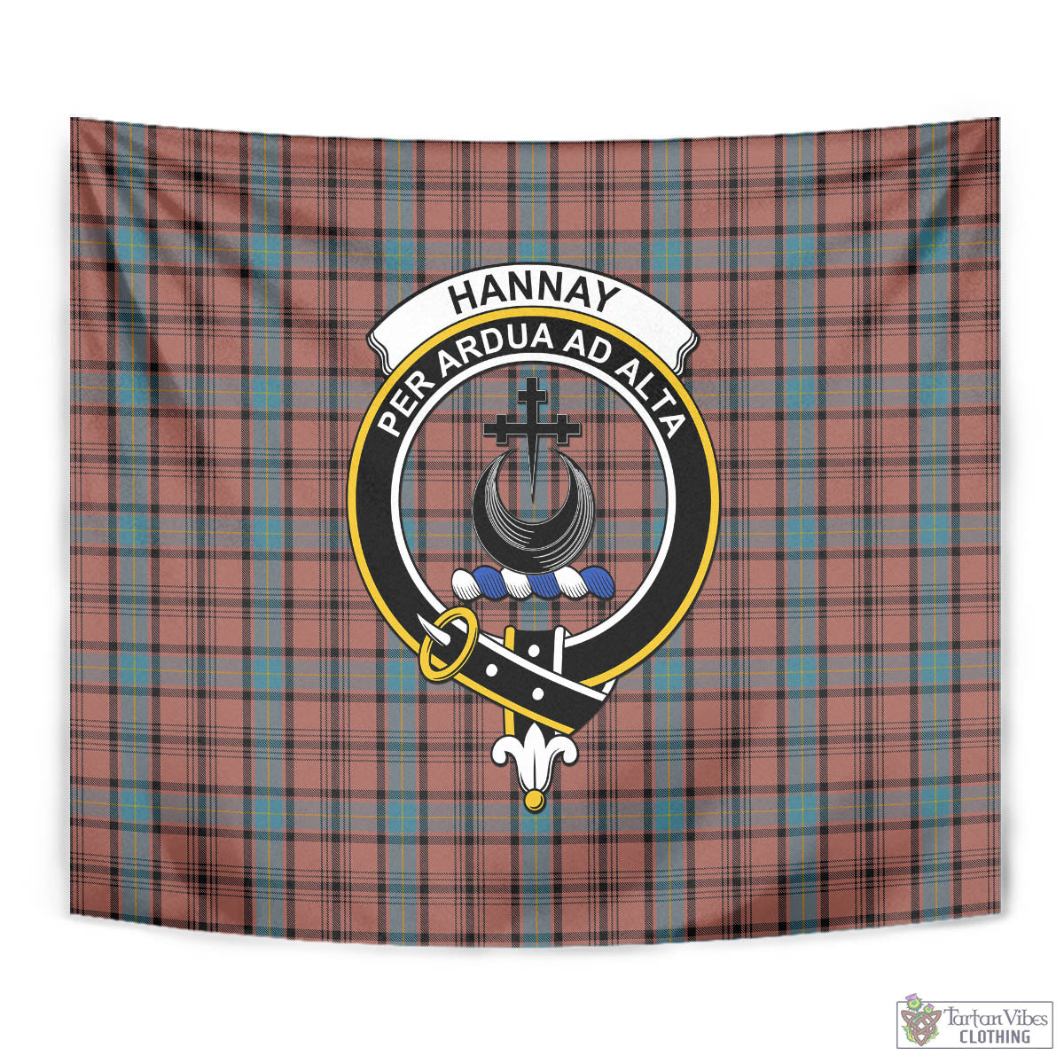 Tartan Vibes Clothing Hannay Dress Tartan Tapestry Wall Hanging and Home Decor for Room with Family Crest