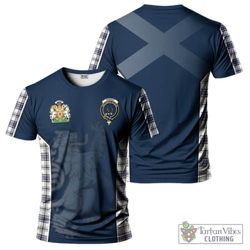 Hannay Tartan T-Shirt with Family Crest and Lion Rampant Vibes Sport Style