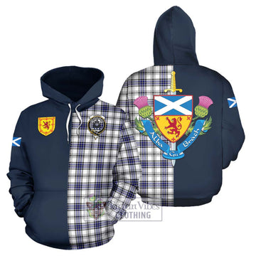 Hannay Tartan Hoodie Alba with Scottish Lion Royal Arm Half Style