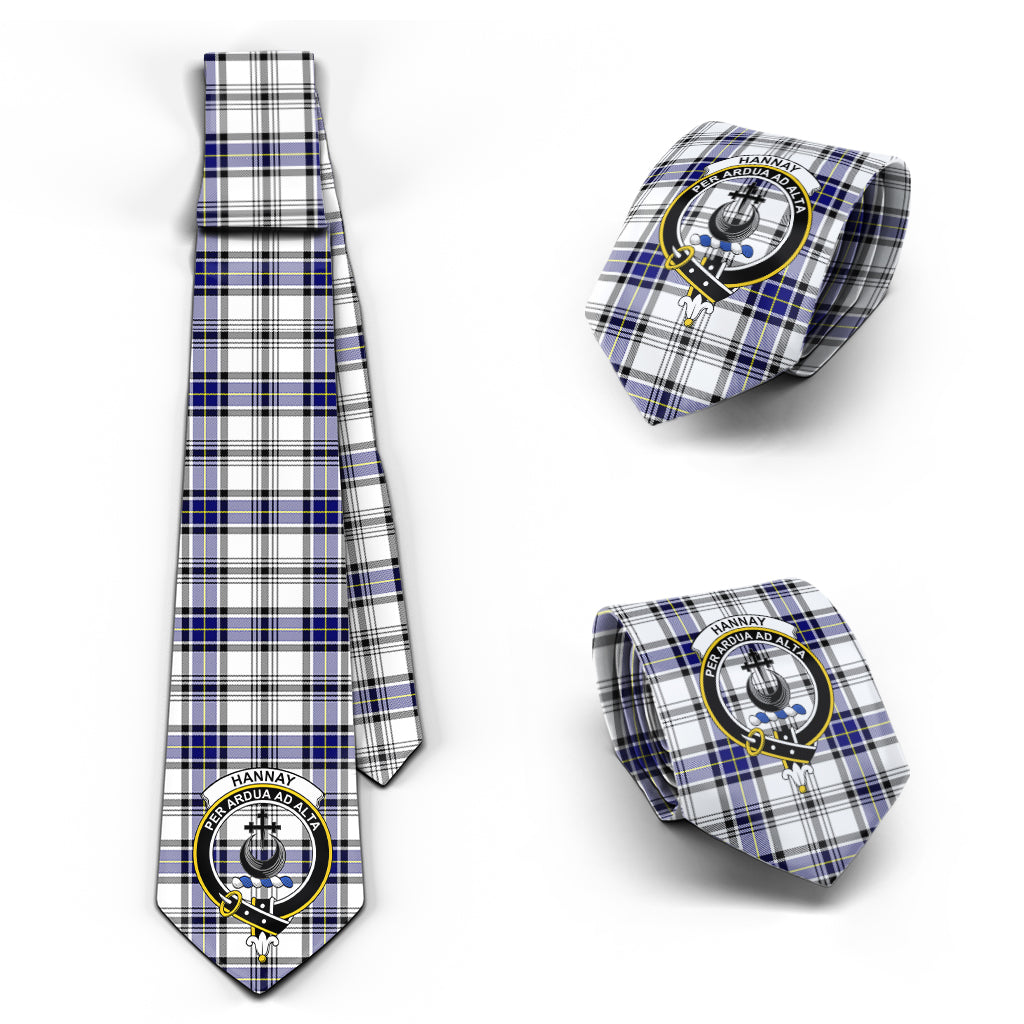 Hannay Tartan Classic Necktie with Family Crest Necktie One Size - Tartan Vibes Clothing