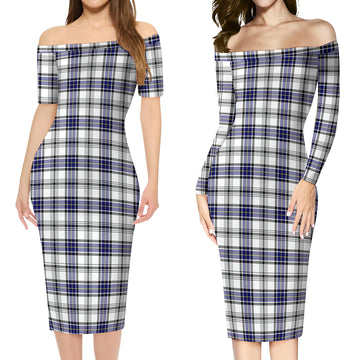 Hannay Tartan Off Shoulder Lady Dress