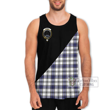 Hannay Tartan Men's Tank Top with Family Crest and Military Logo Style Men - Tartan Vibes Clothing