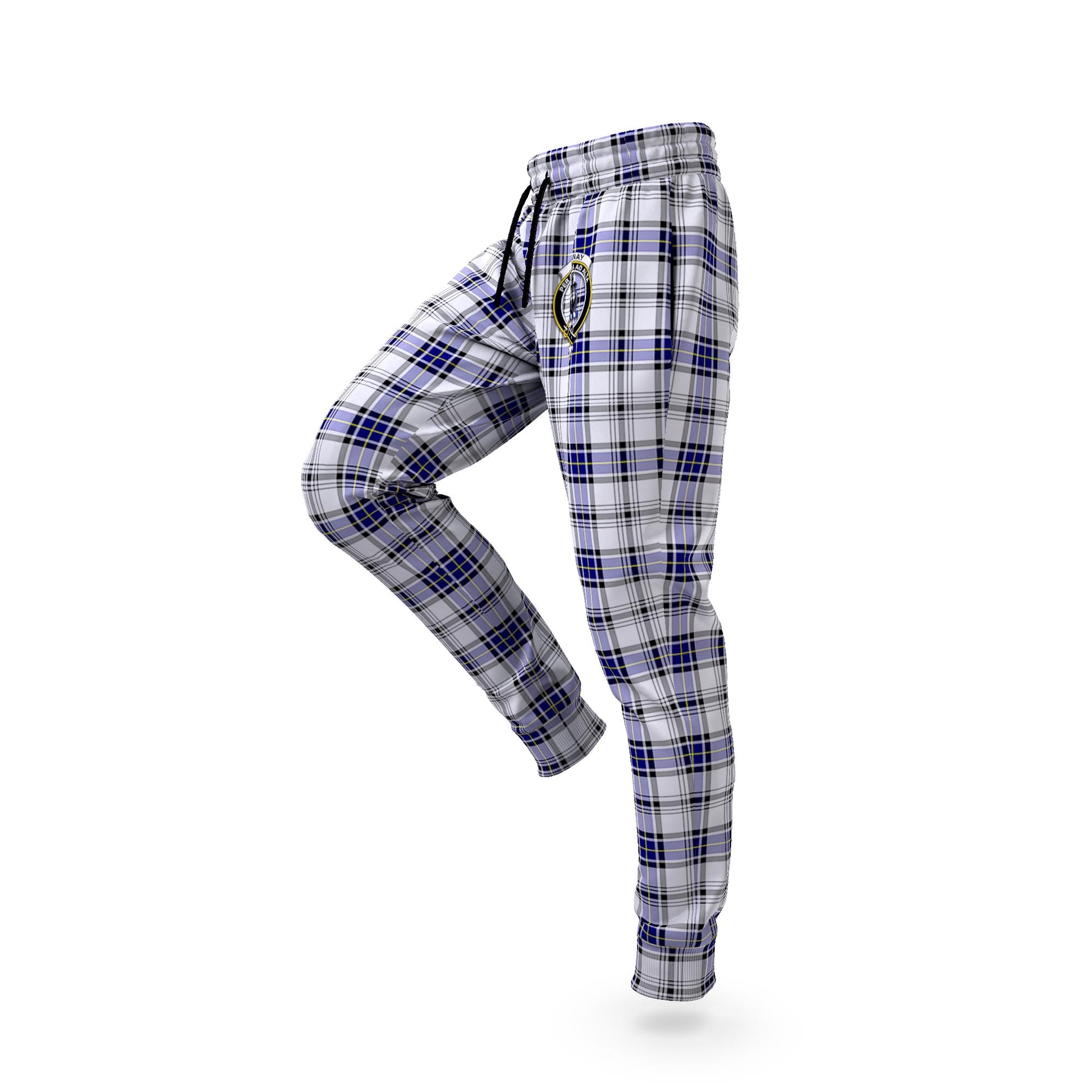 Hannay Tartan Joggers Pants with Family Crest S - Tartan Vibes Clothing