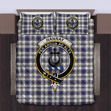 Hannay Tartan Quilt Bed Set with Family Crest