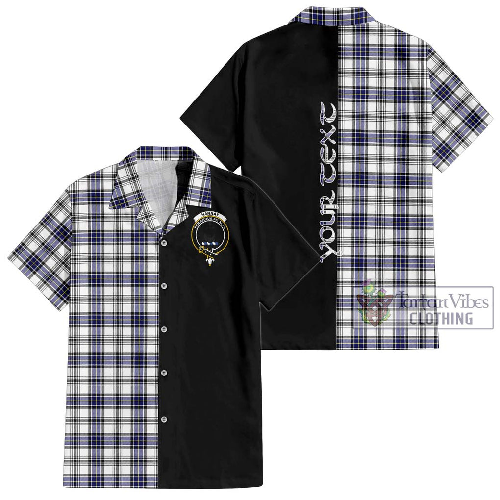 Hannay Tartan Short Sleeve Button Shirt with Family Crest and Half Of Me Style Kid - Tartanvibesclothing Shop