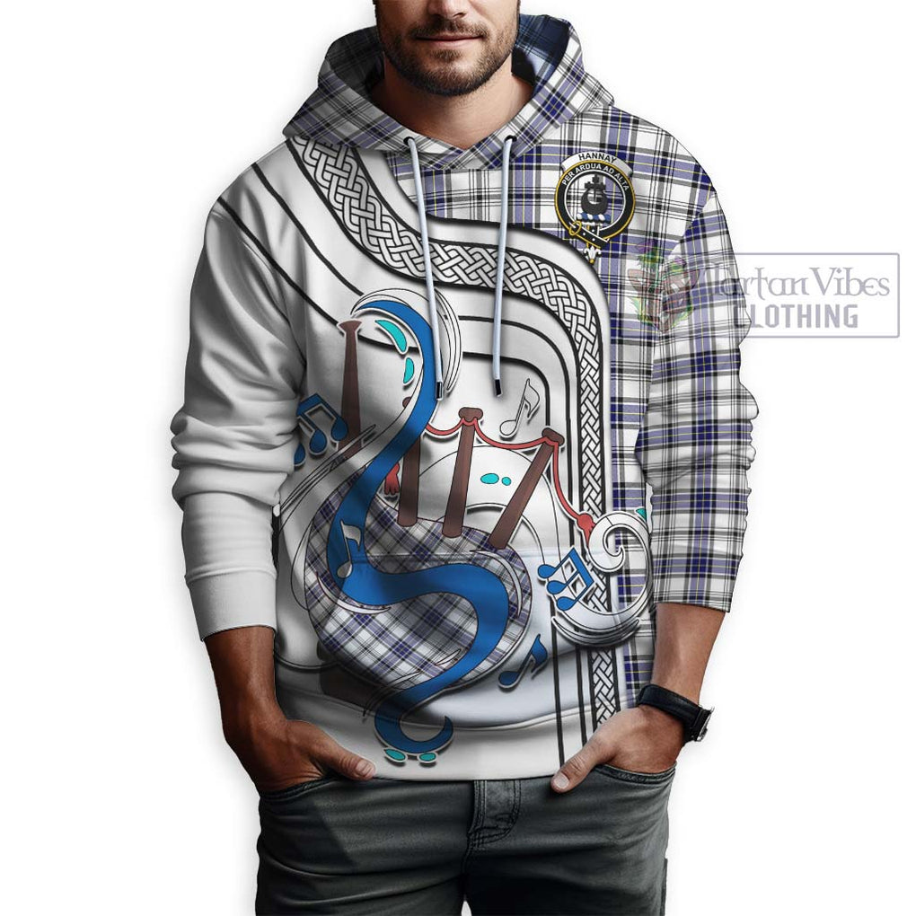 Hannay Tartan Hoodie with Epic Bagpipe Style Zip Hoodie - Tartanvibesclothing Shop