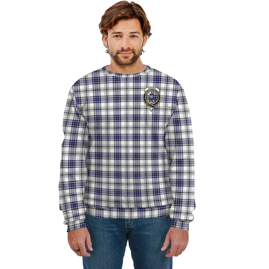 hannay-modern-tartan-sweatshirt-with-family-crest