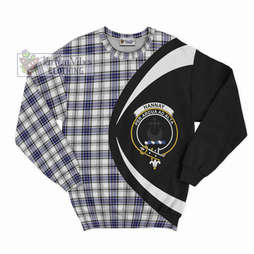 Hannay Tartan Sweatshirt with Family Crest Circle Style