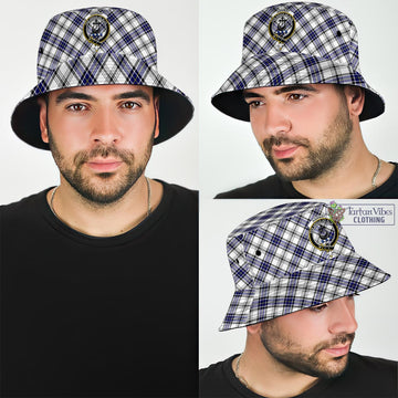 Hannay Tartan Bucket Hat with Family Crest