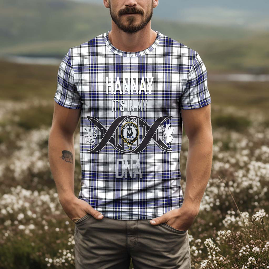 Hannay Tartan T-Shirt with Family Crest DNA In Me Style Kid's Shirt - Tartan Vibes Clothing