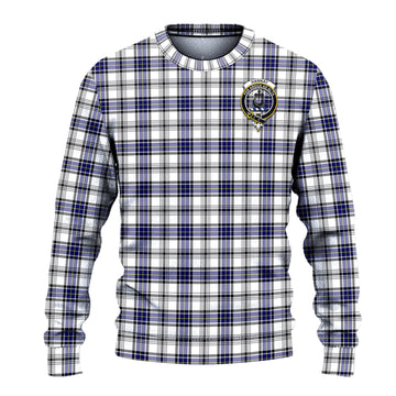 Hannay Tartan Ugly Sweater with Family Crest