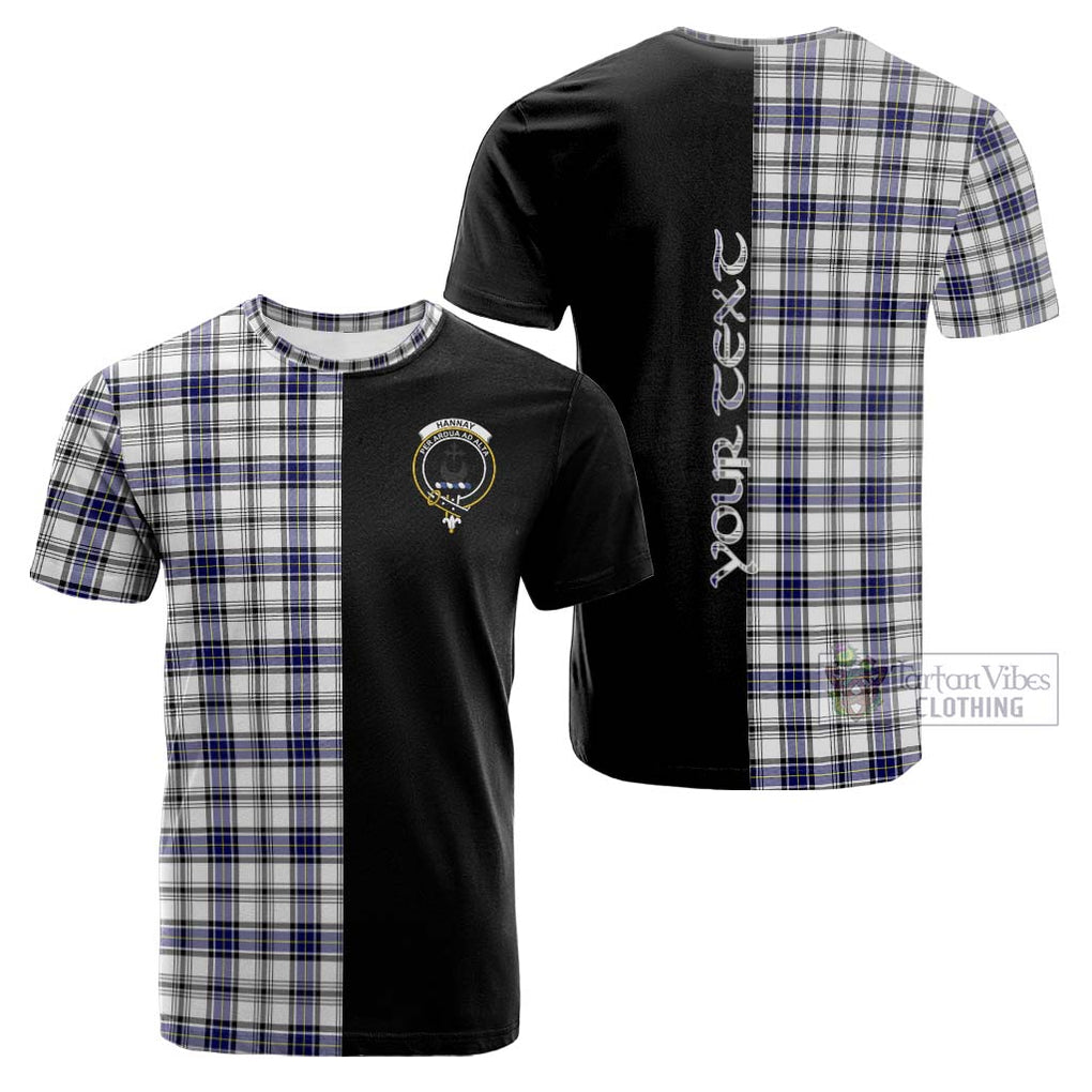 Tartan Vibes Clothing Hannay Modern Tartan Cotton T-shirt with Family Crest and Half Of Me Style