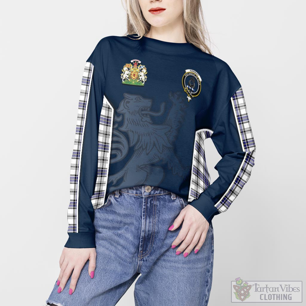 Tartan Vibes Clothing Hannay Modern Tartan Sweater with Family Crest and Lion Rampant Vibes Sport Style