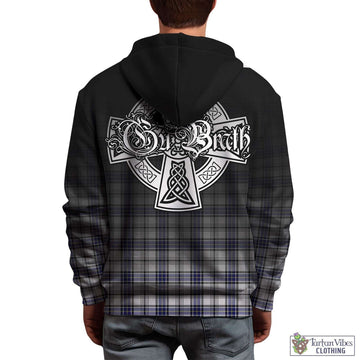 Hannay Tartan Hoodie Featuring Alba Gu Brath Family Crest Celtic Inspired