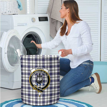 Hannay Tartan Laundry Basket with Family Crest