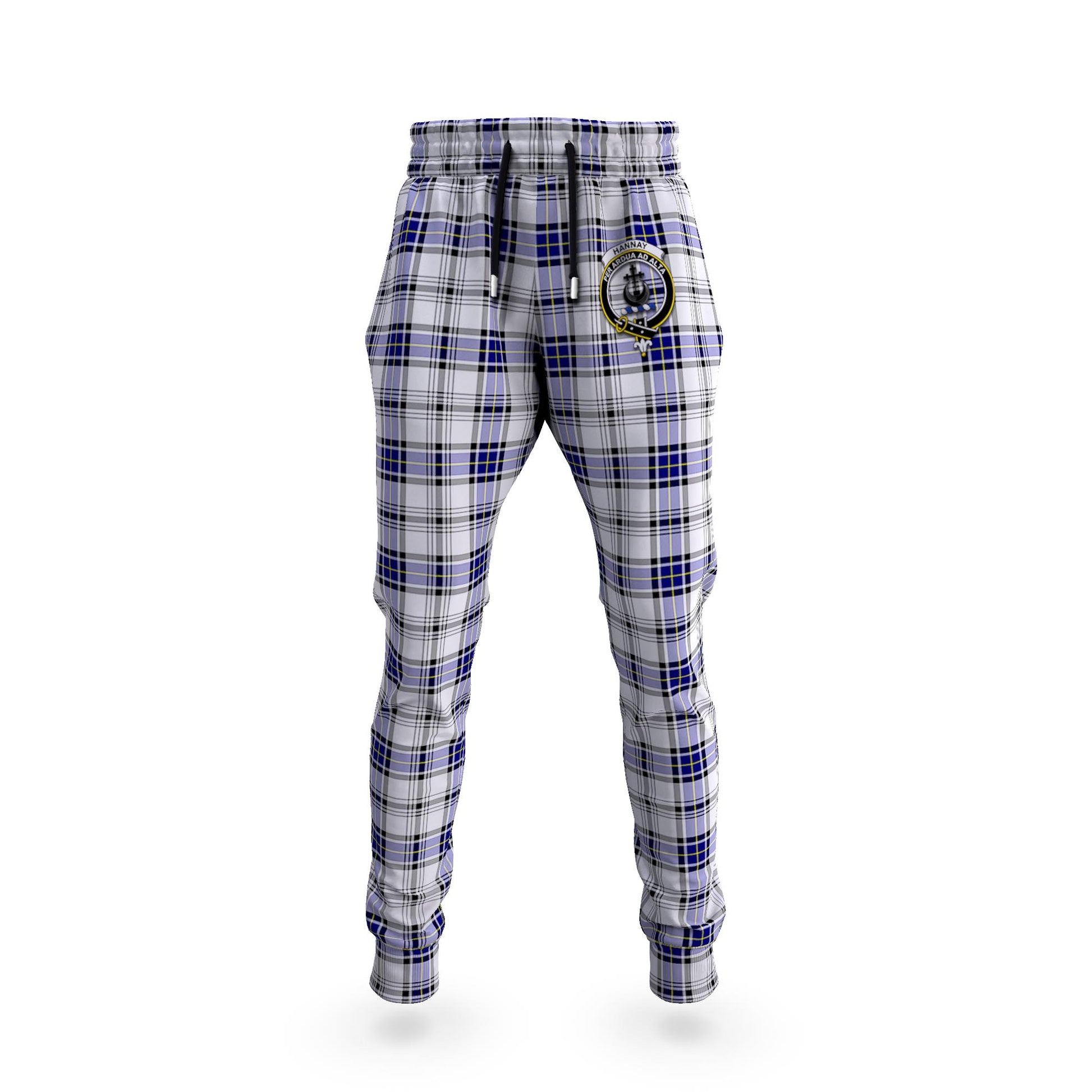 Hannay Tartan Joggers Pants with Family Crest 5XL - Tartan Vibes Clothing