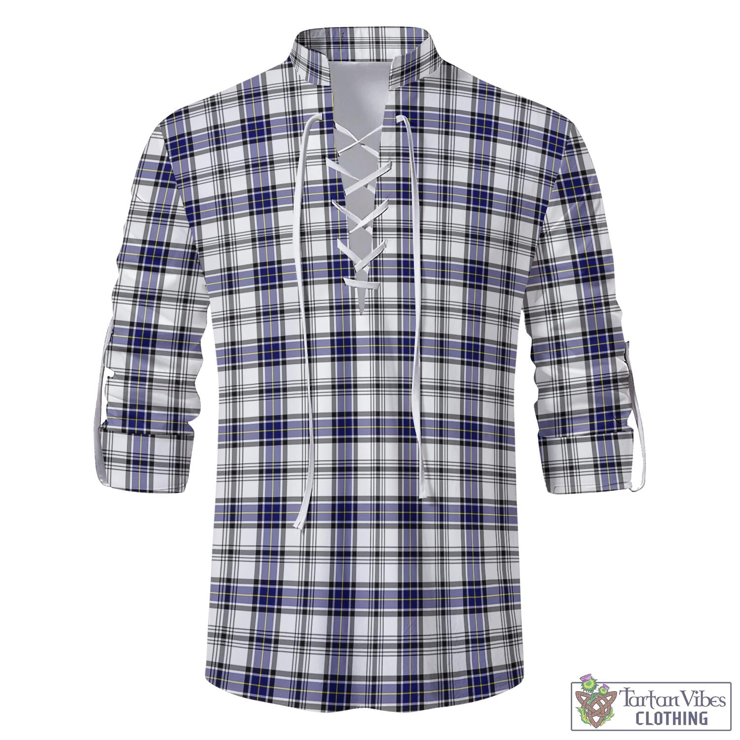 Hannay Tartan Men's Scottish Traditional Jacobite Ghillie Kilt Shirt - Tartan Vibes Clothing