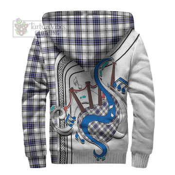 Hannay Tartan Sherpa Hoodie with Epic Bagpipe Style