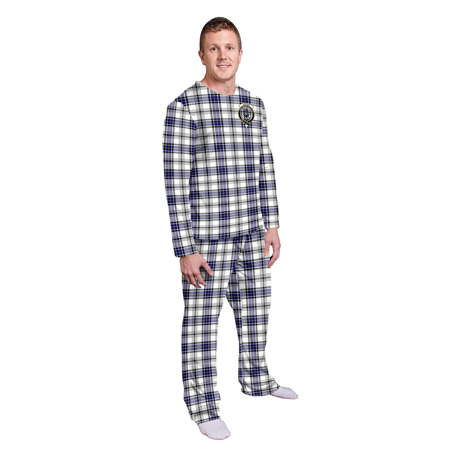 Hannay Tartan Pajamas Family Set with Family Crest - Tartan Vibes Clothing