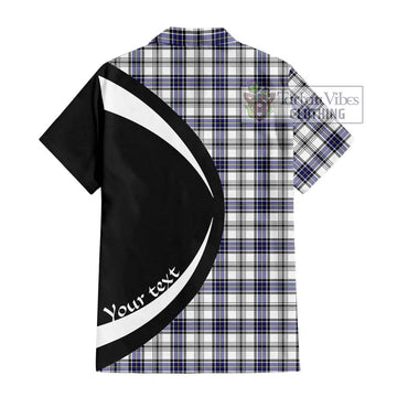 Hannay Tartan Short Sleeve Button Up with Family Crest Circle Style