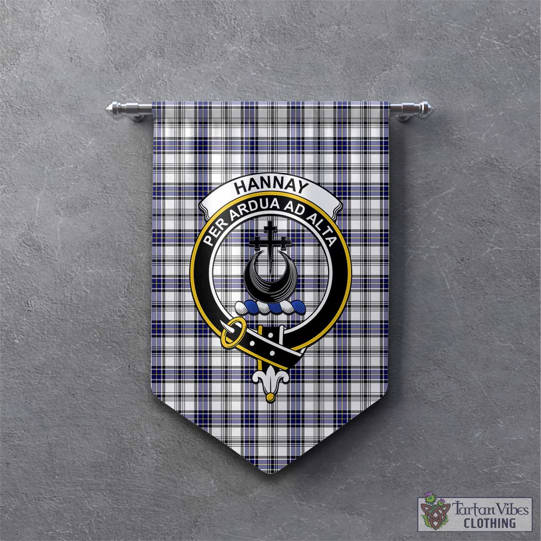 Tartan Vibes Clothing Hannay Modern Tartan Gonfalon, Tartan Banner with Family Crest