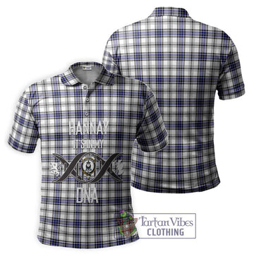 Hannay Tartan Polo Shirt with Family Crest DNA In Me Style