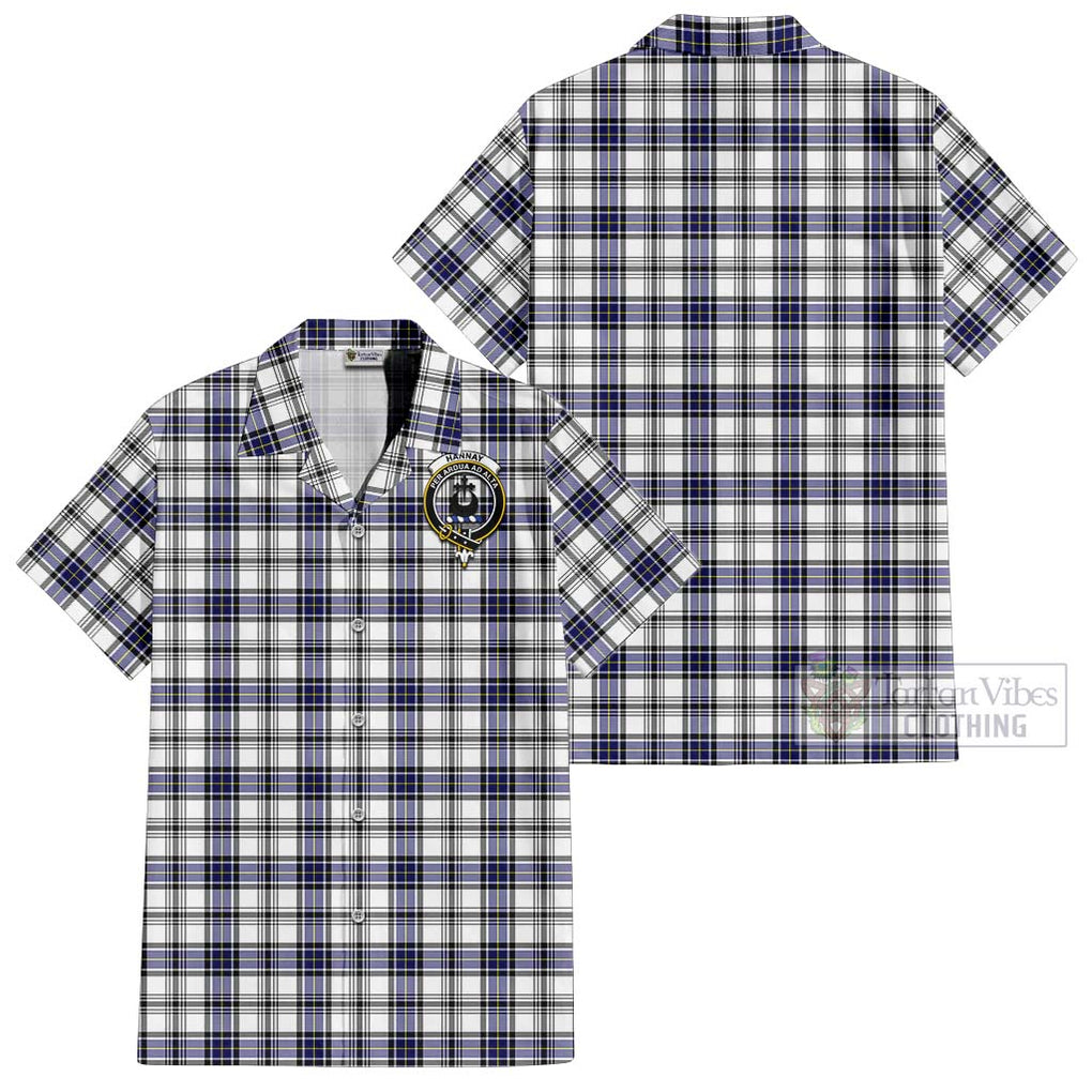 Hannay Tartan Cotton Hawaiian Shirt with Family Crest Kid - Tartan Vibes Clothing